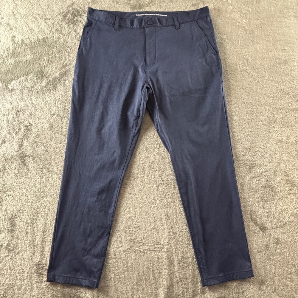 Rhone Commuter Pants Mens 38x29 Navy Blue Classic Fit Chino Stretch Style 101576